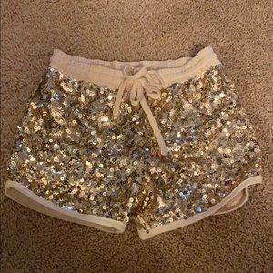 Joyfolie gold sequins shorts (girls 8)